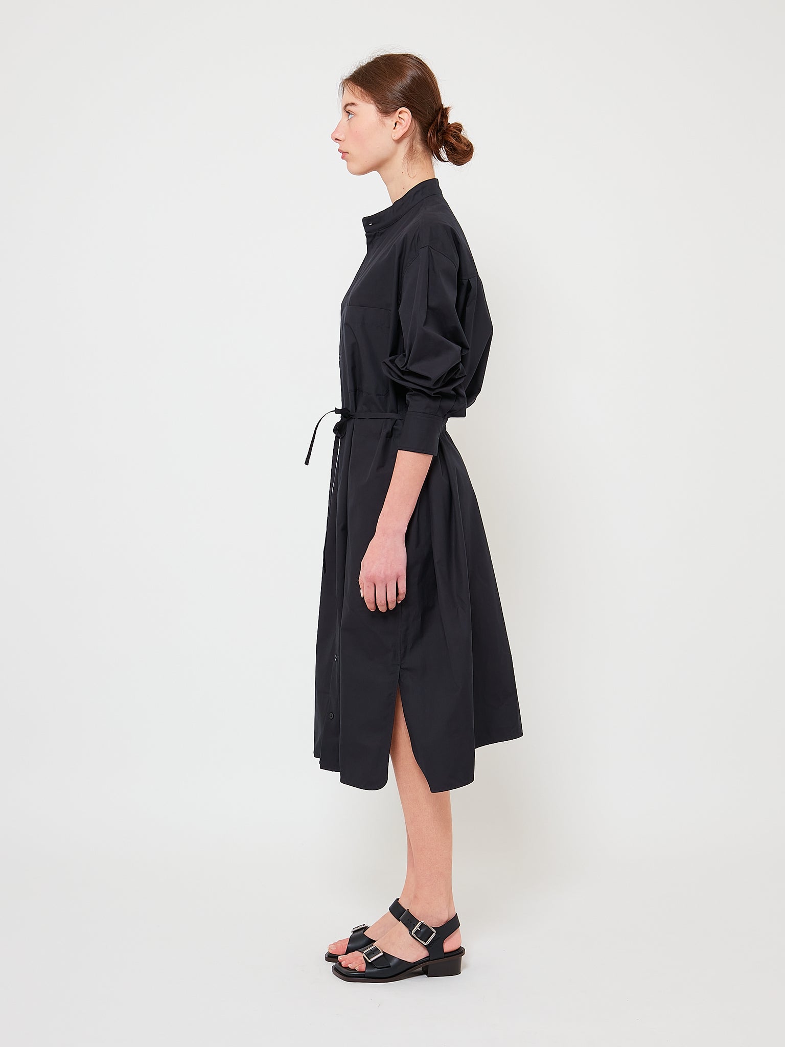 Shirt Dress with Drawstring Caviar