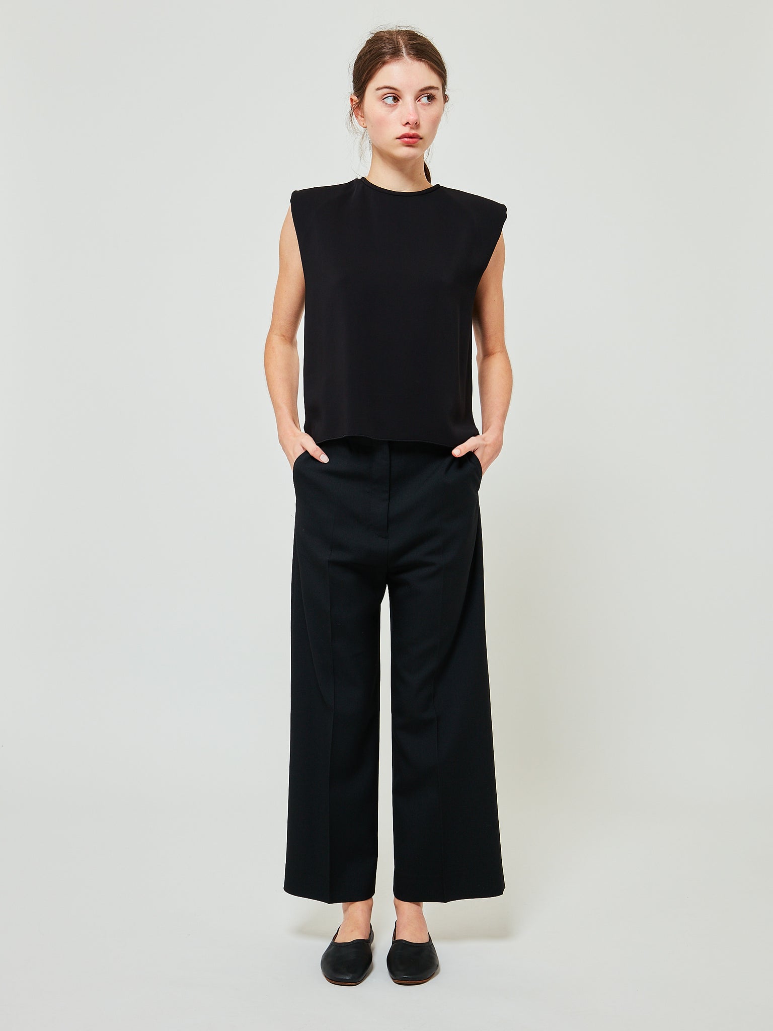 Relaxed Tailored Trousers Black