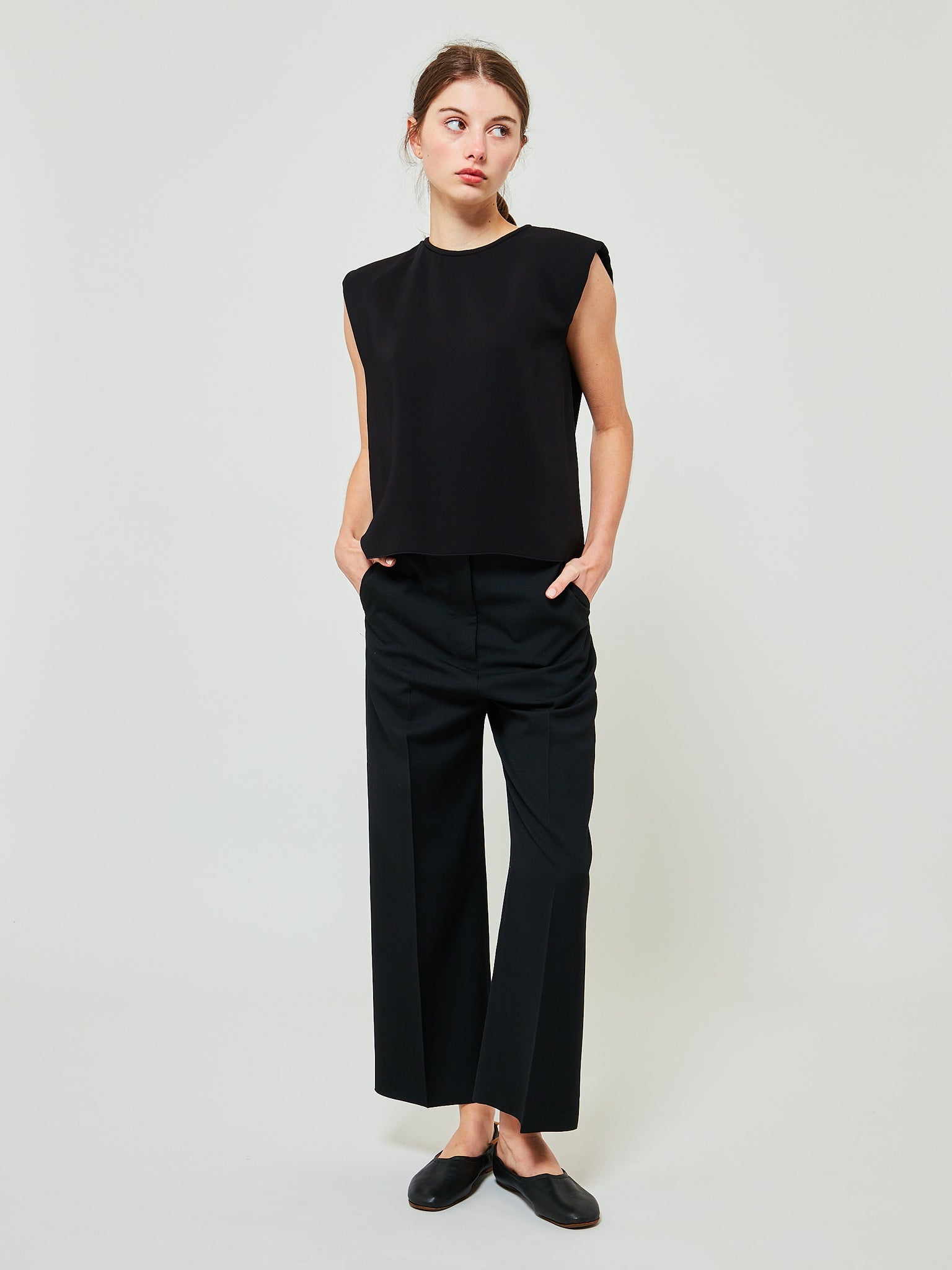 Relaxed Tailored Trousers Black