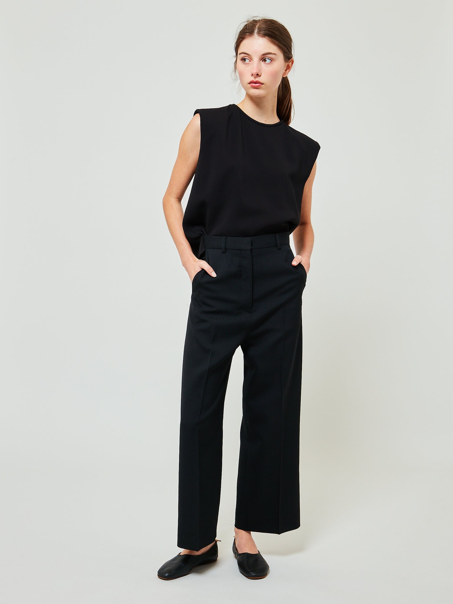 Relaxed Tailored Trousers Black