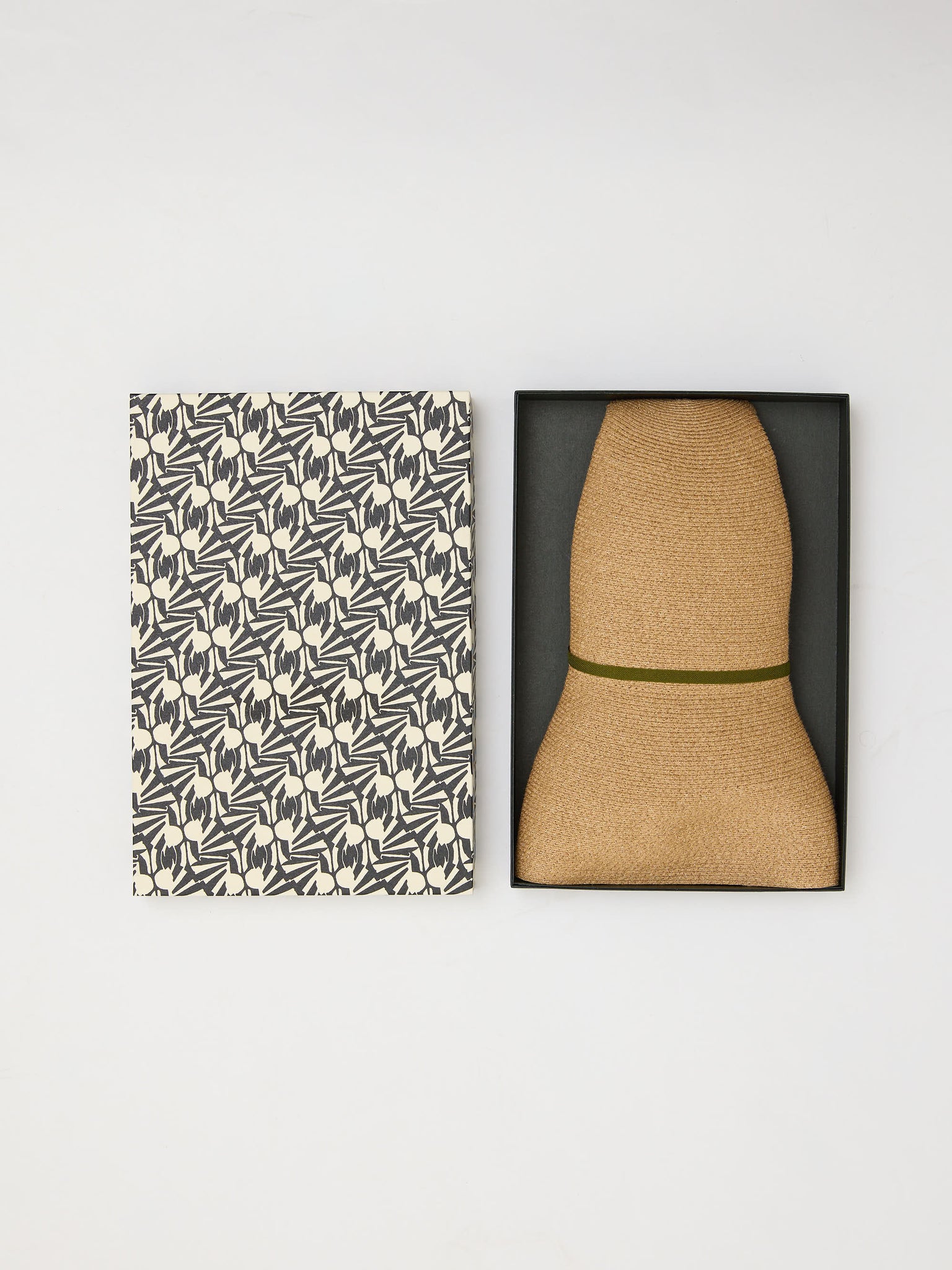 Paper Braid Light Hat Wide Rim Mix Brown Olive