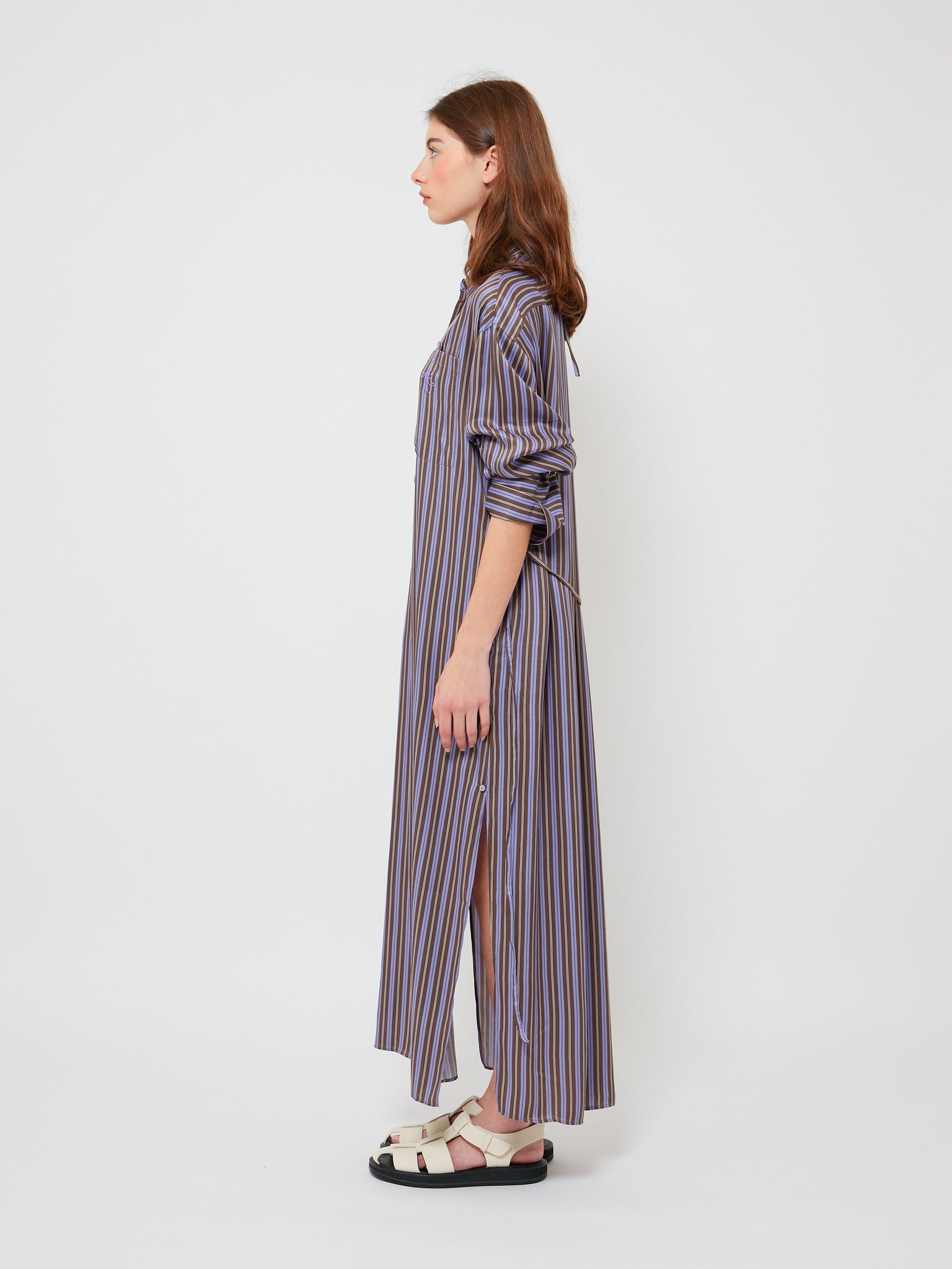 Stripe Dress Purple Anthracite