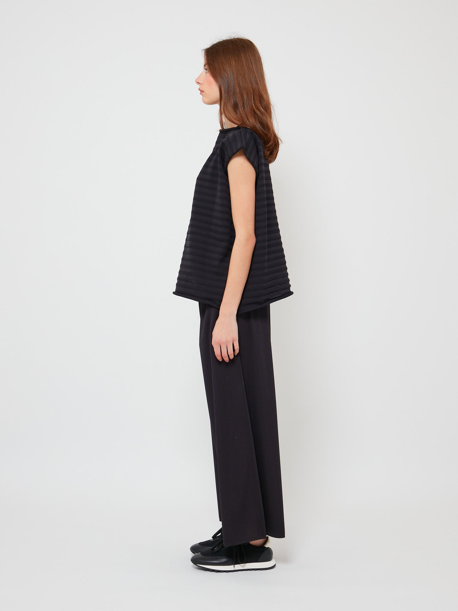 Mesh Knit Top Black