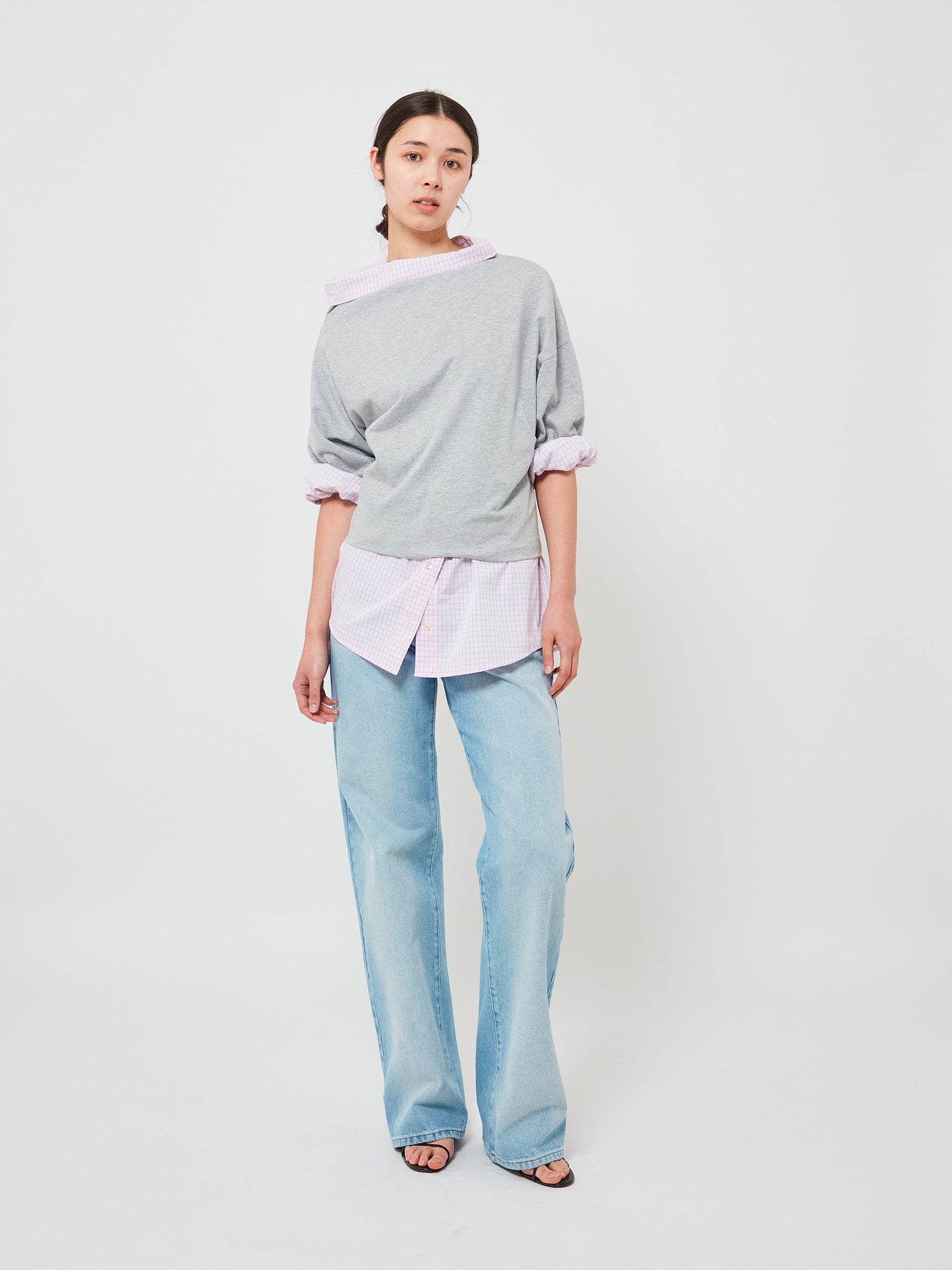 Henies Top Grey Melange