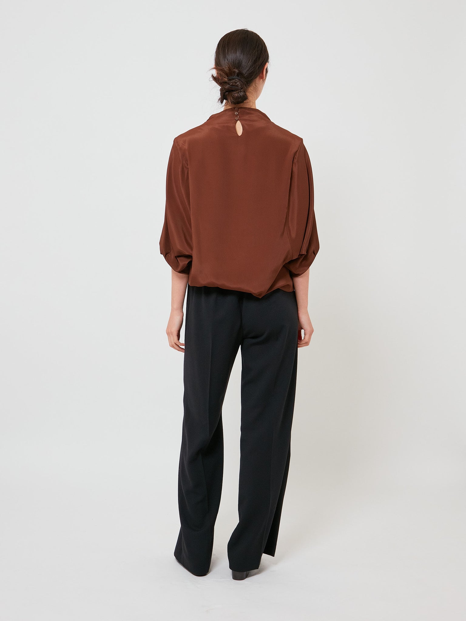 Clari Silk Shirt Brown