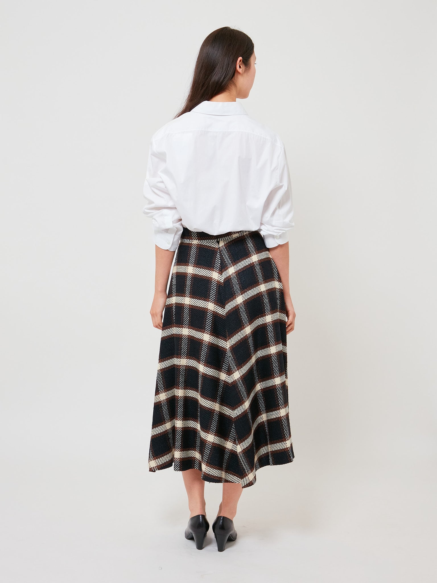 A Line Panel Skirt Check