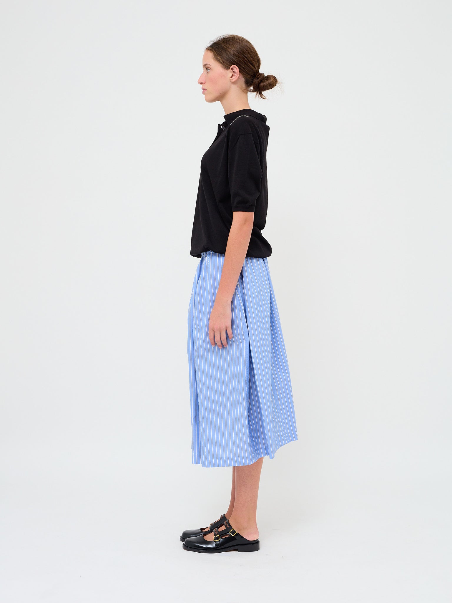 Midi Skirt Stripe Blue