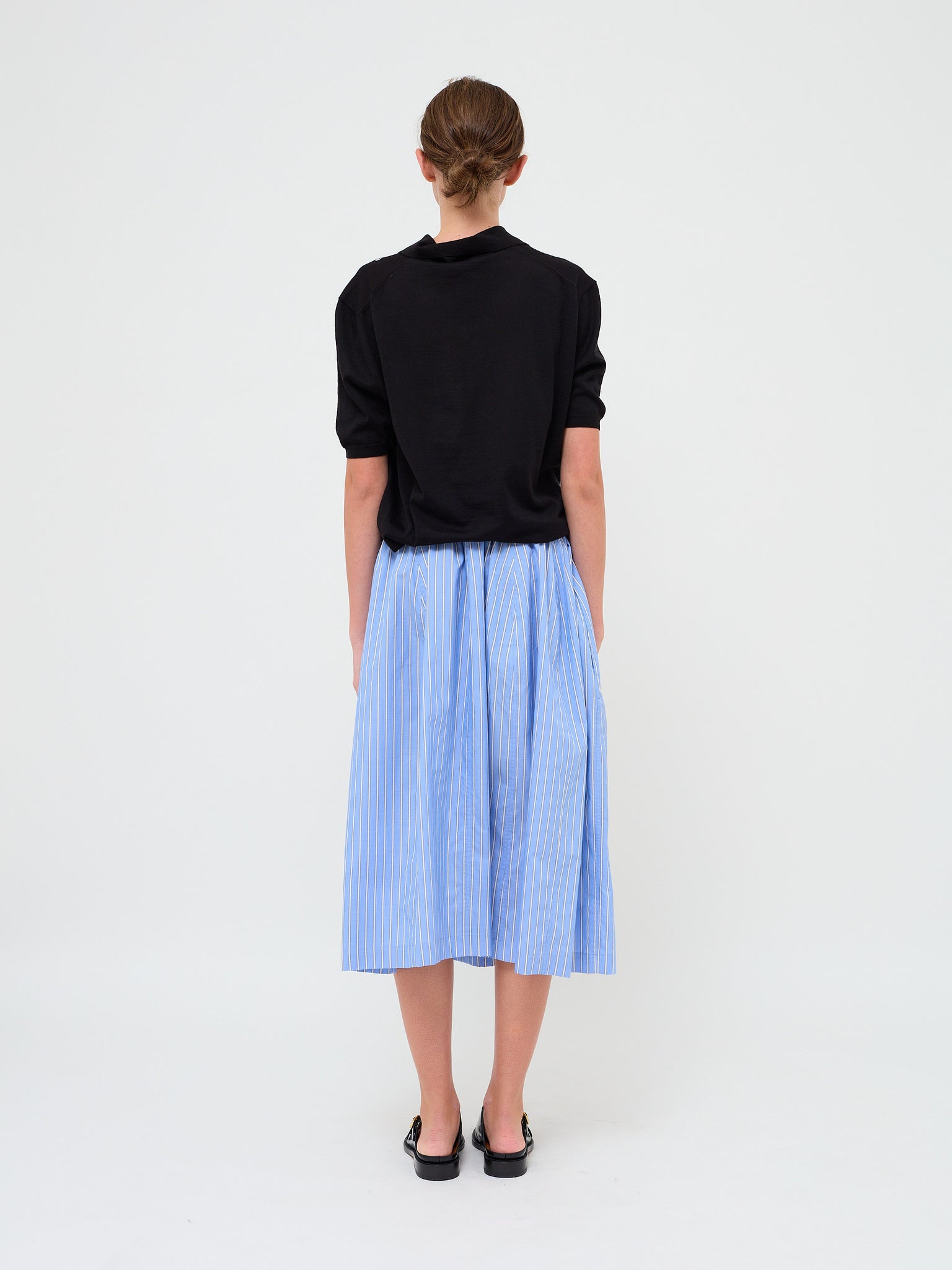 Midi Skirt Stripe Blue