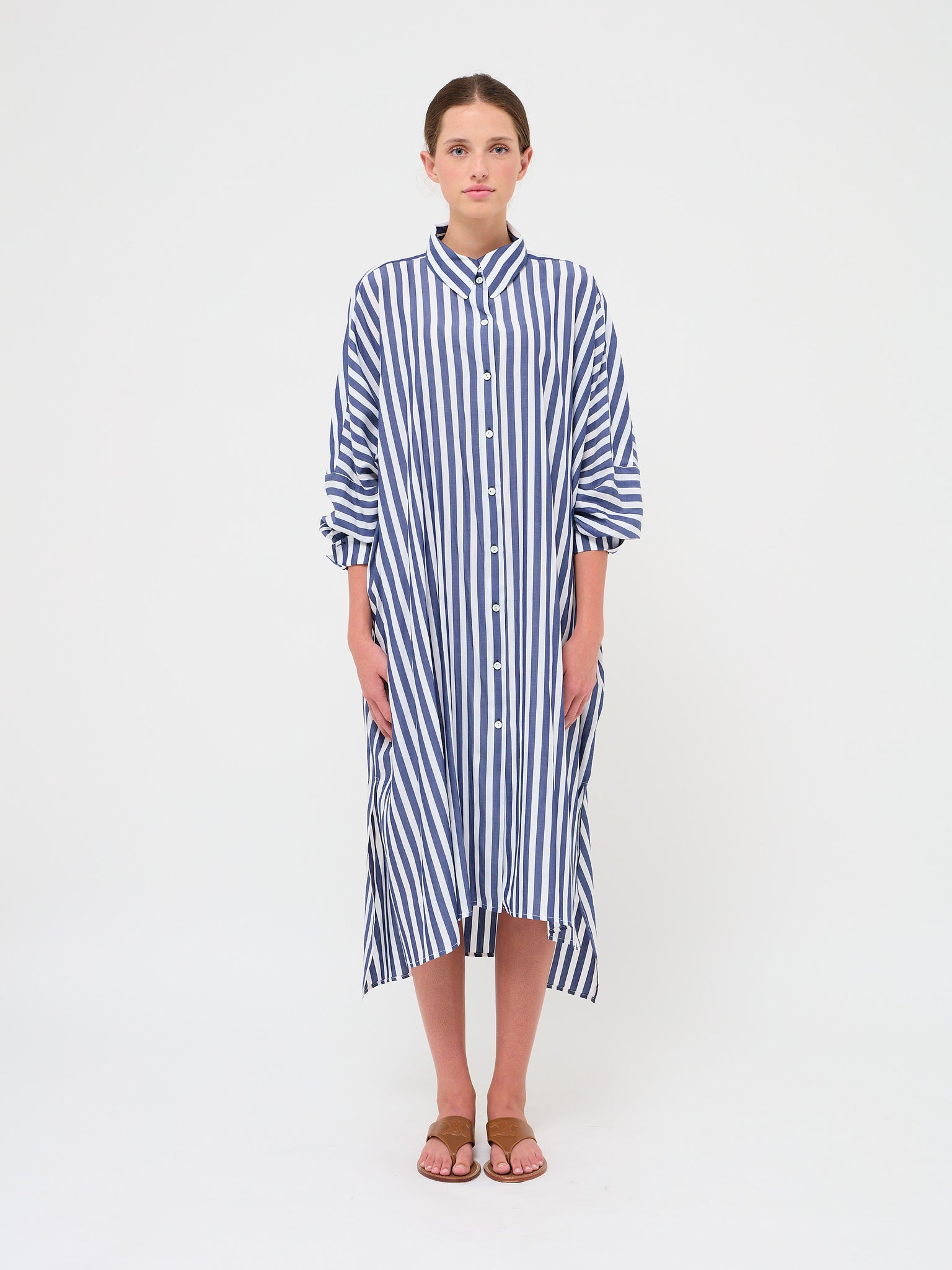 Oversized Shirt Dress Stripe