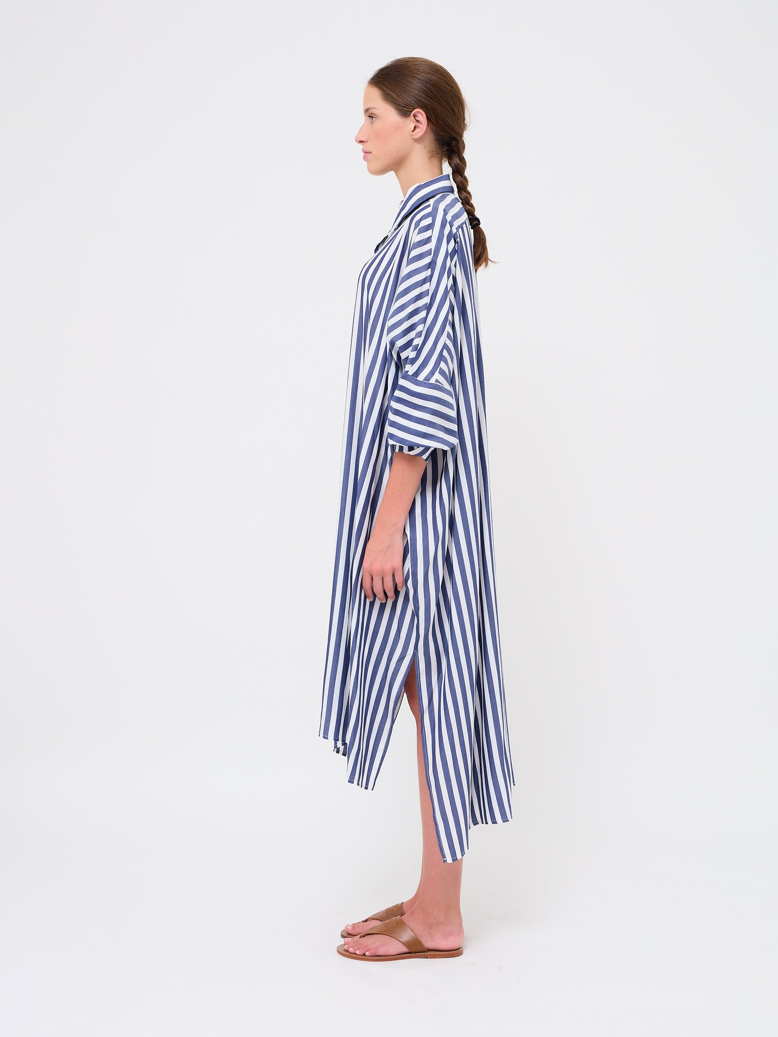 Oversized Shirt Dress Stripe