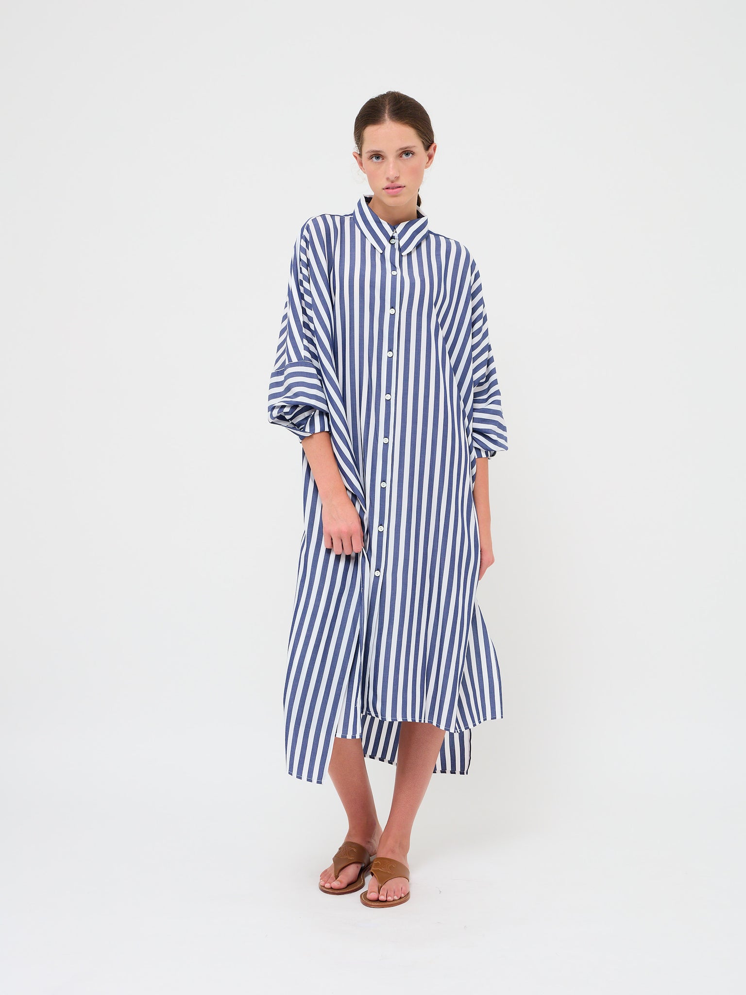 Oversized Shirt Dress Stripe