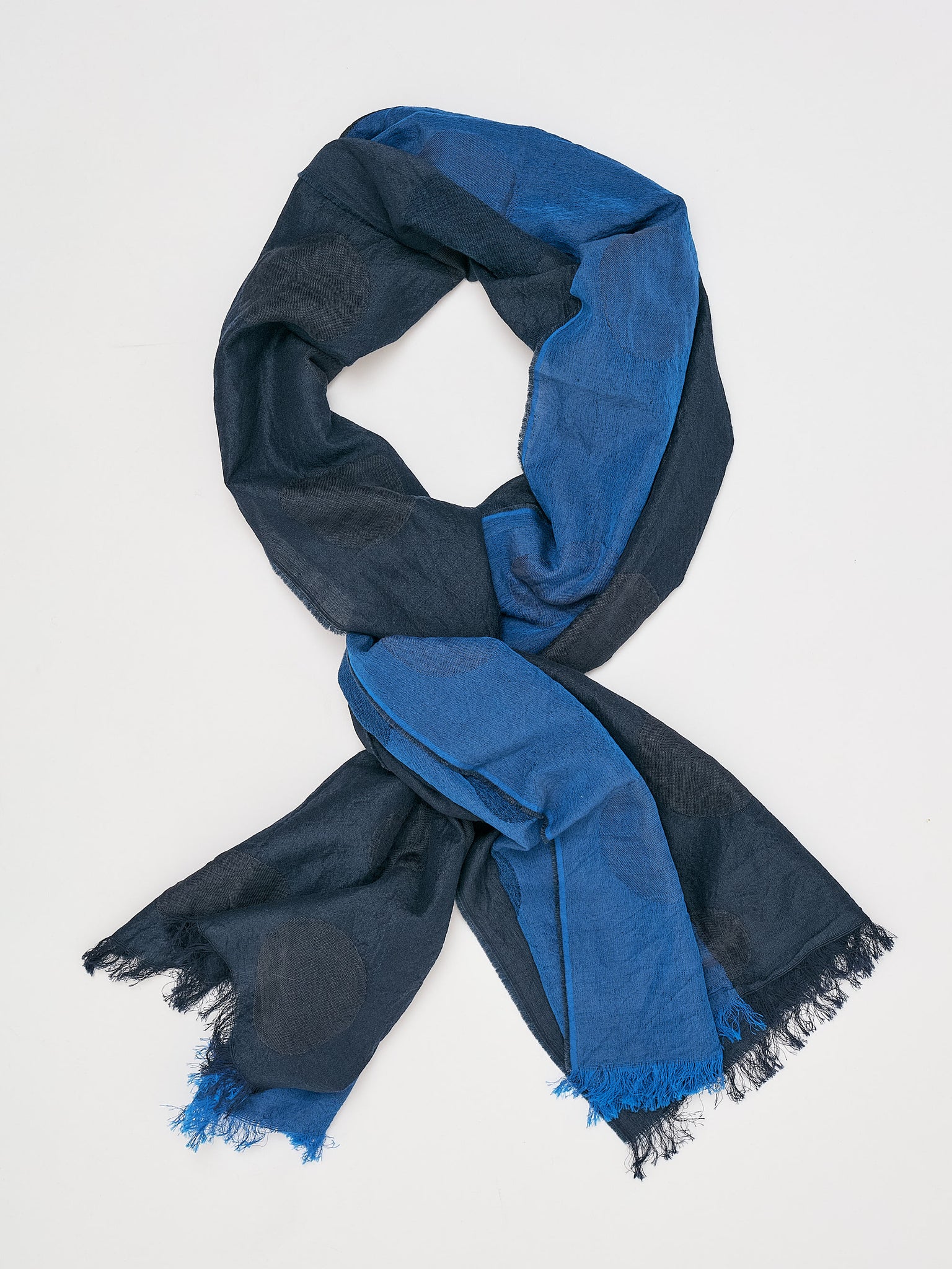 Panel Polka Dot Scarf Blue