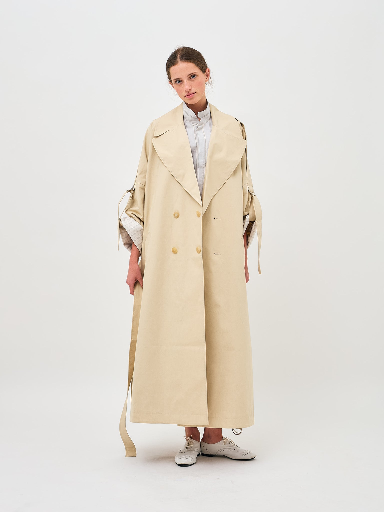 Trench Coat Parchment Cotton