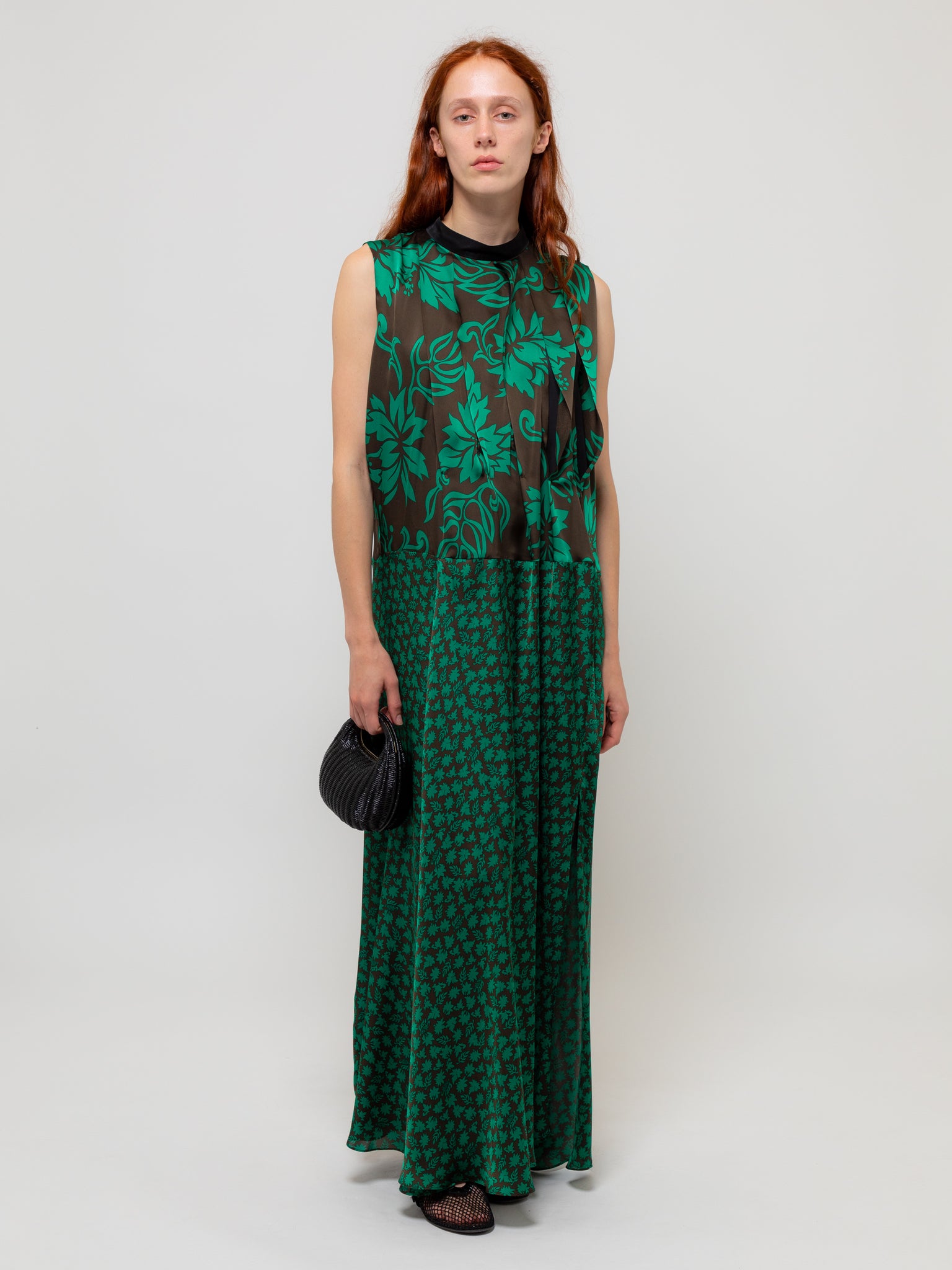 Floral Print Dress Green