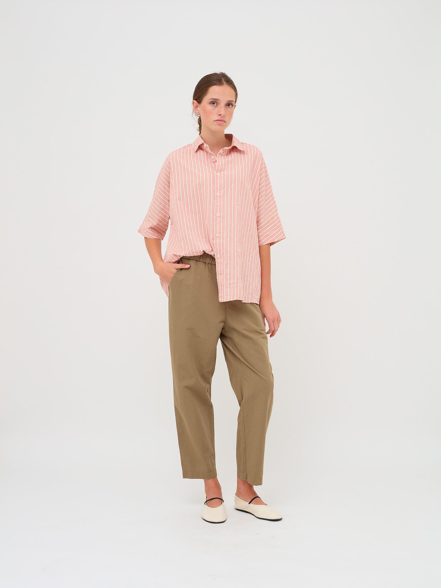 Fabi Italien Pants Linen Cotton Olive