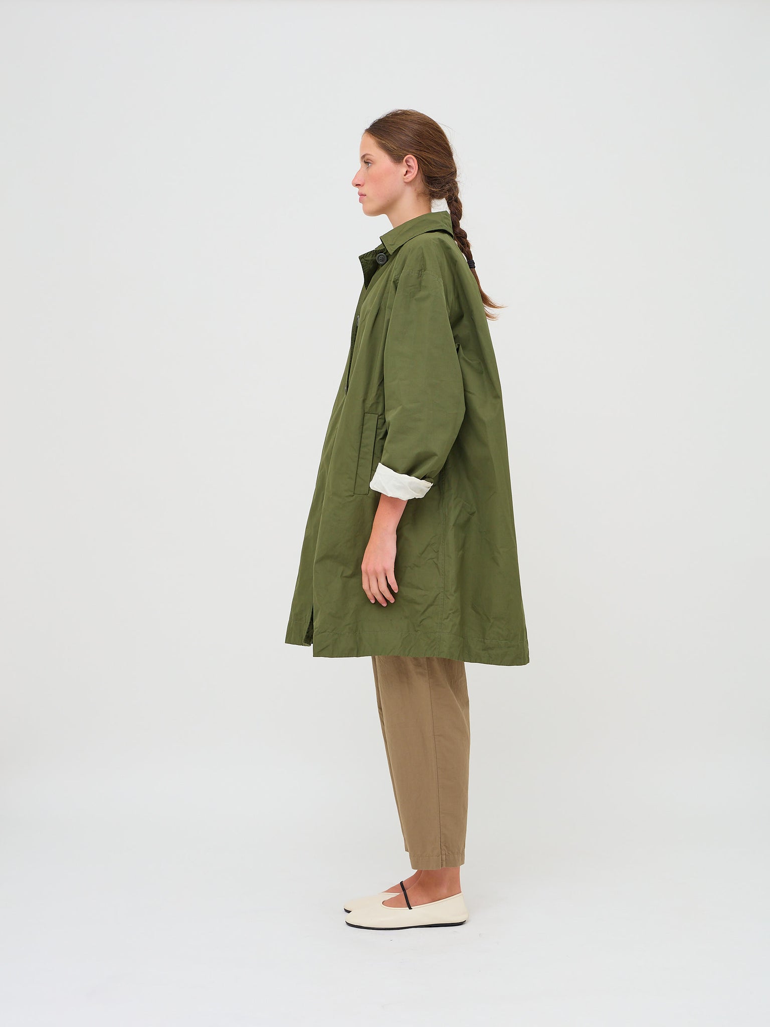 Drays Coat Card Cotton Olive