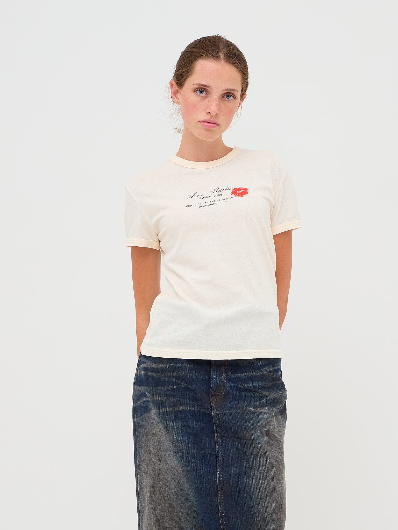 T-Shirt Logo Kiss Pearl Grey