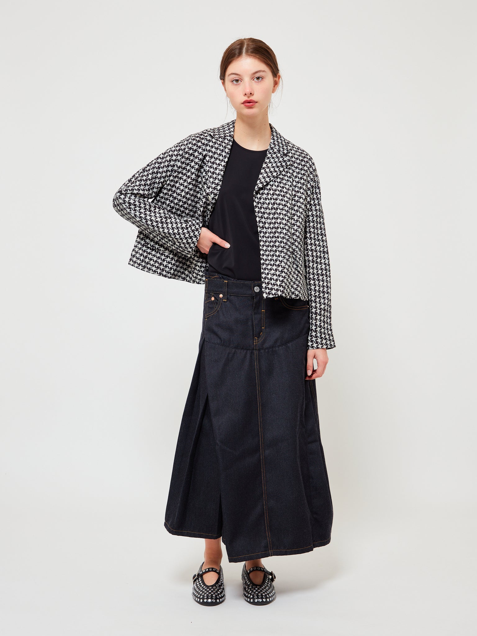 Printed Houndstooth Jacket