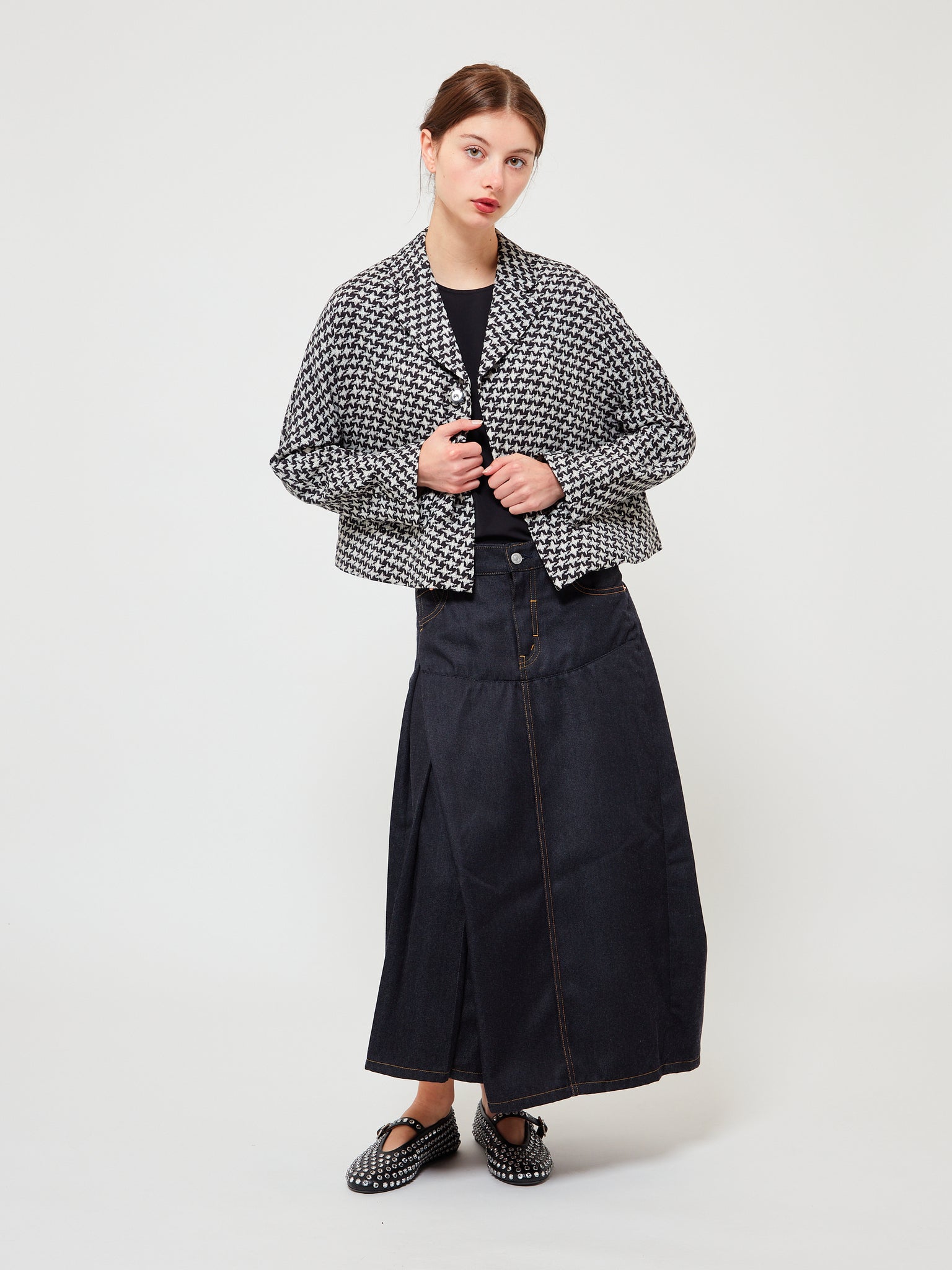 Printed Houndstooth Jacket