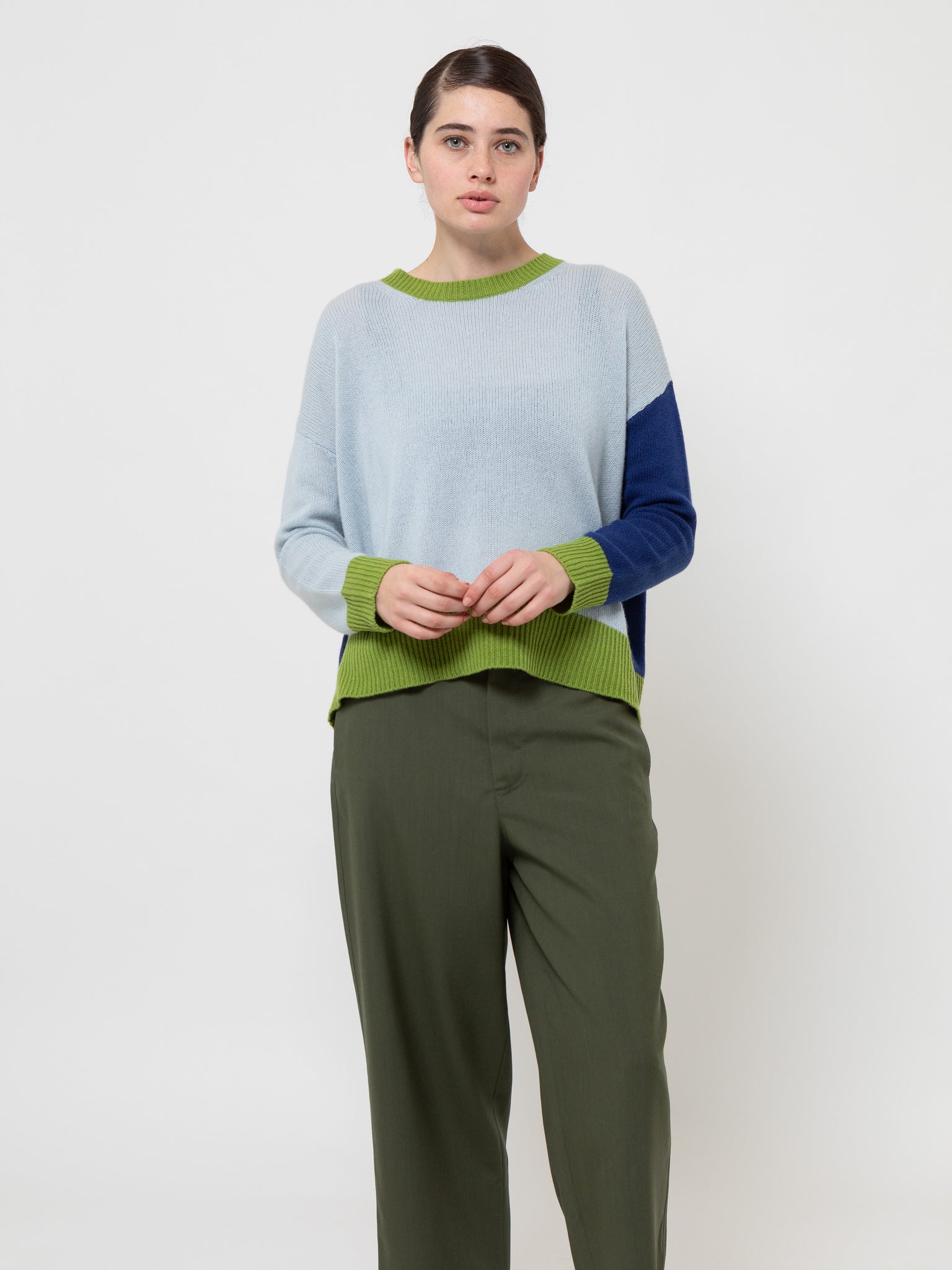 Roundneck Cashmere Sweater Blue