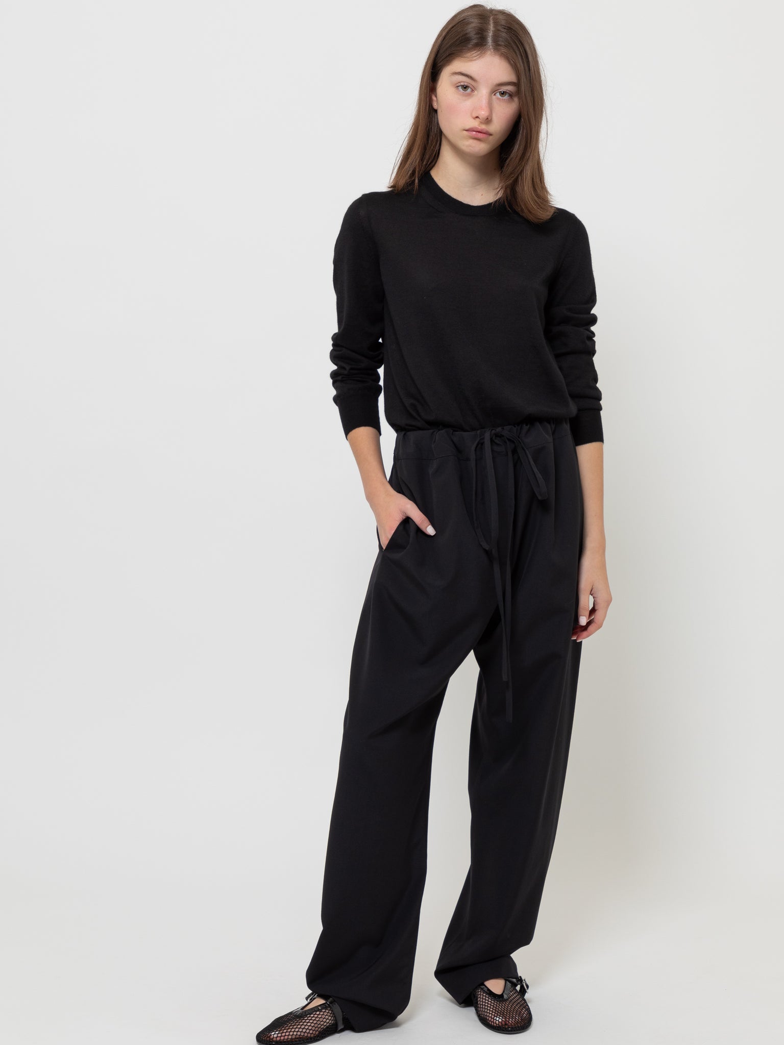 Argent Wool Trousers Black