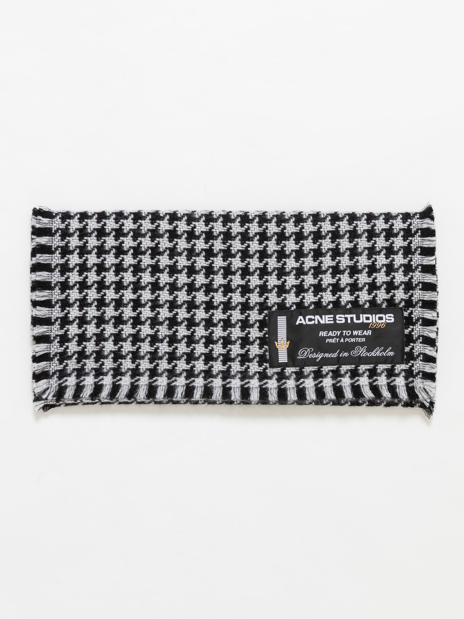 Houndstooth Scarf White and Black