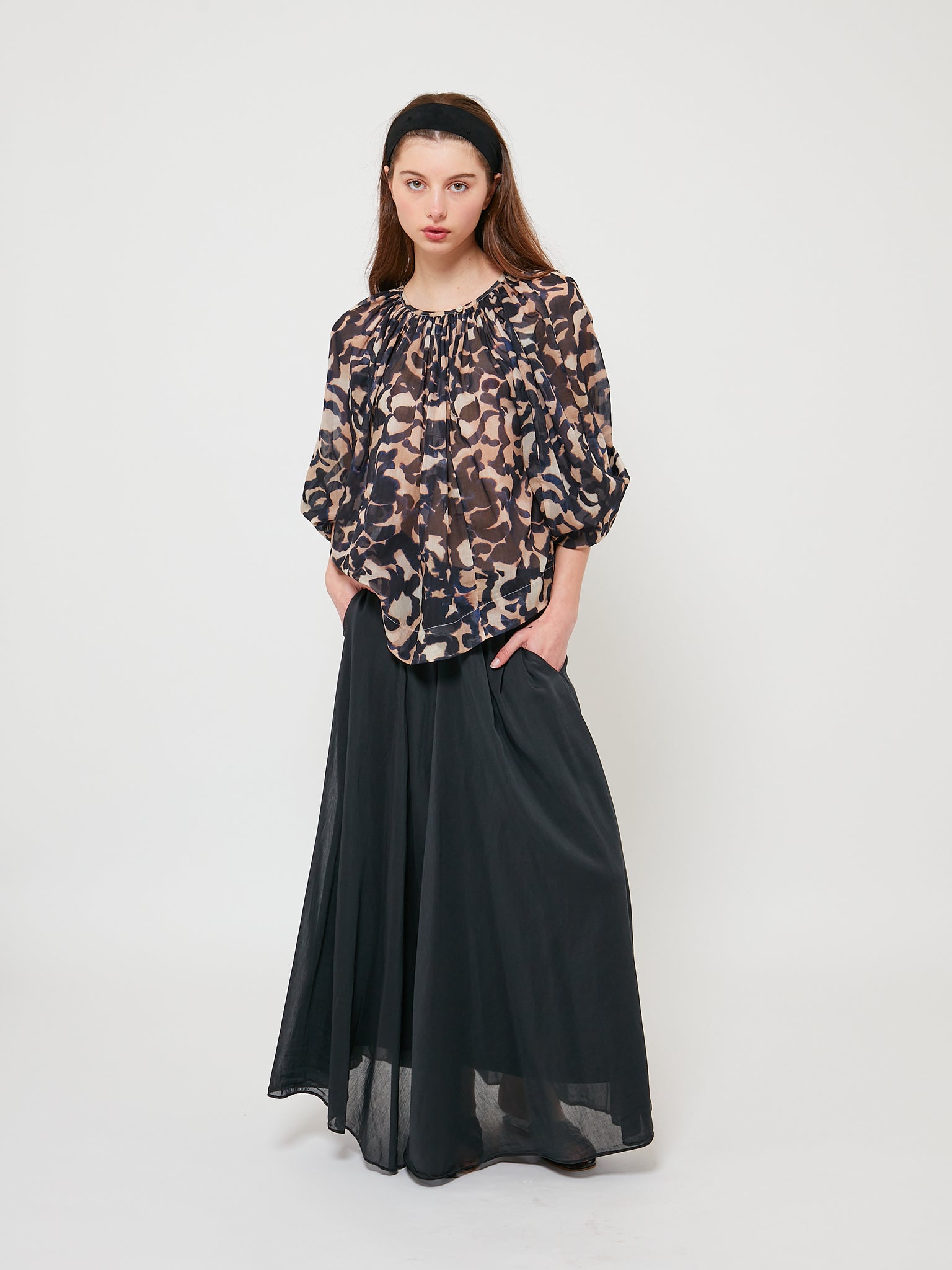 Essential Voile Skirt Nero