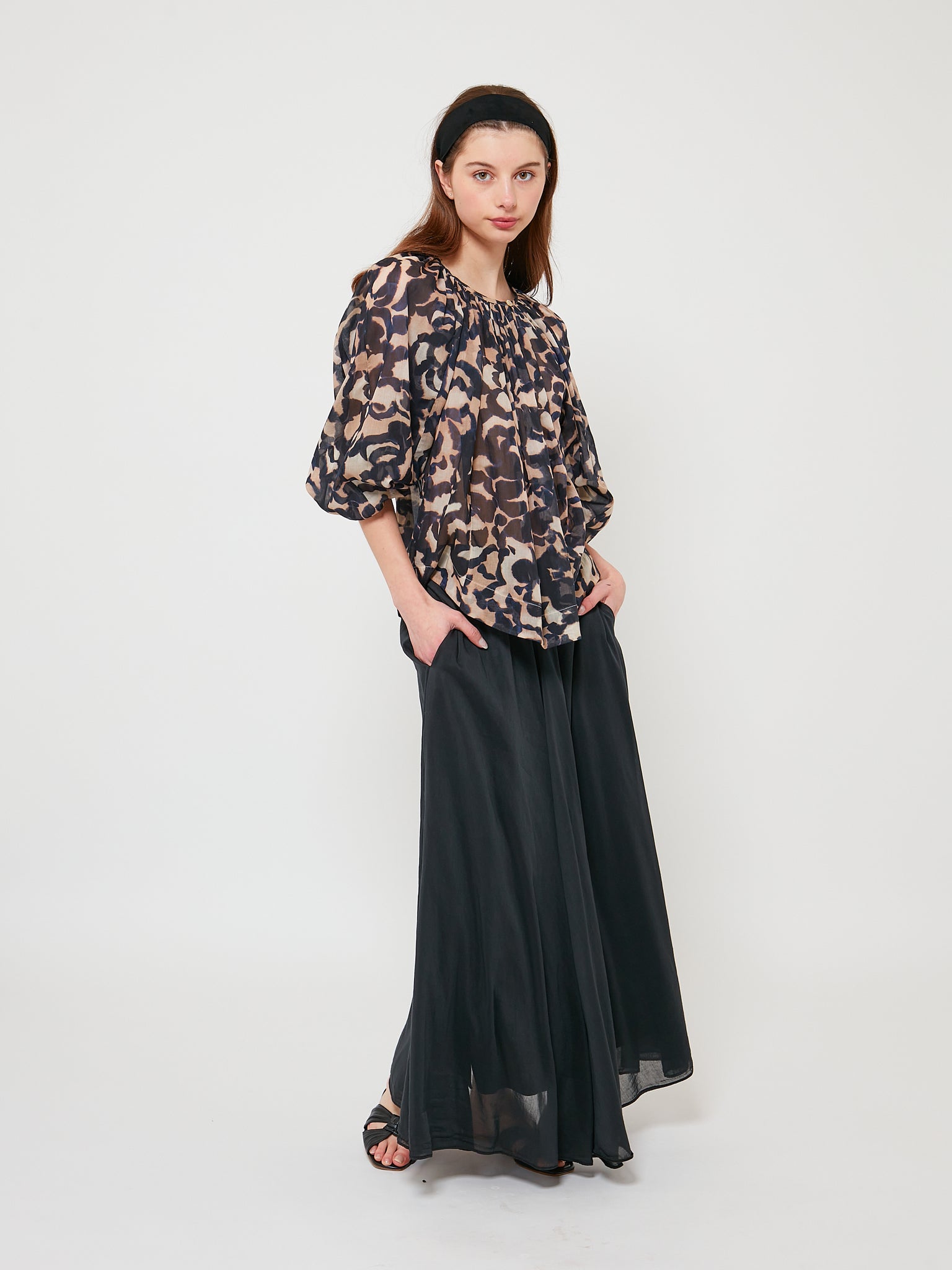 Rose Alchemy Print Voile Bohemian Shirt