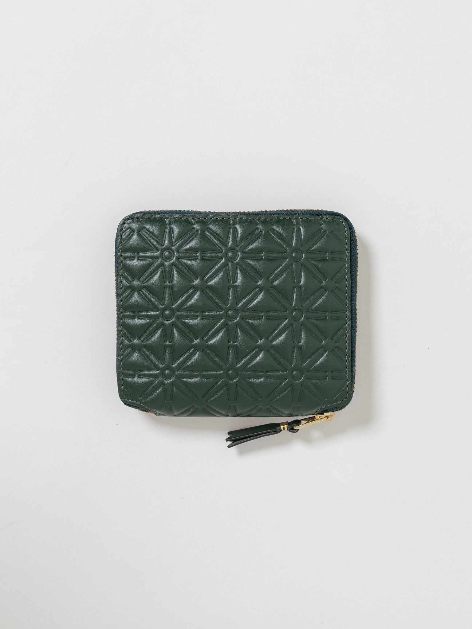 Classic Wallet Embossed Line Bottle Green