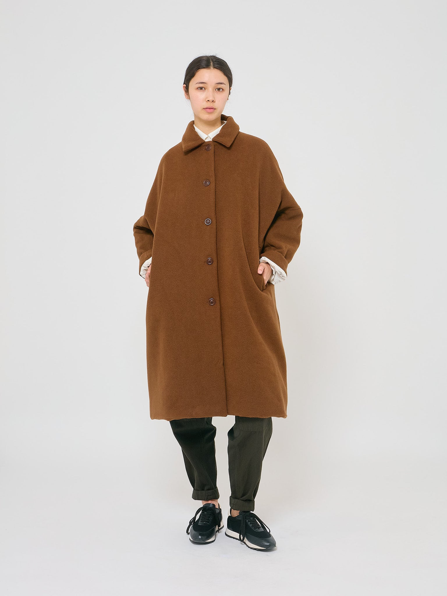 Big Blobby Coat Kasper Cashmere Fudge