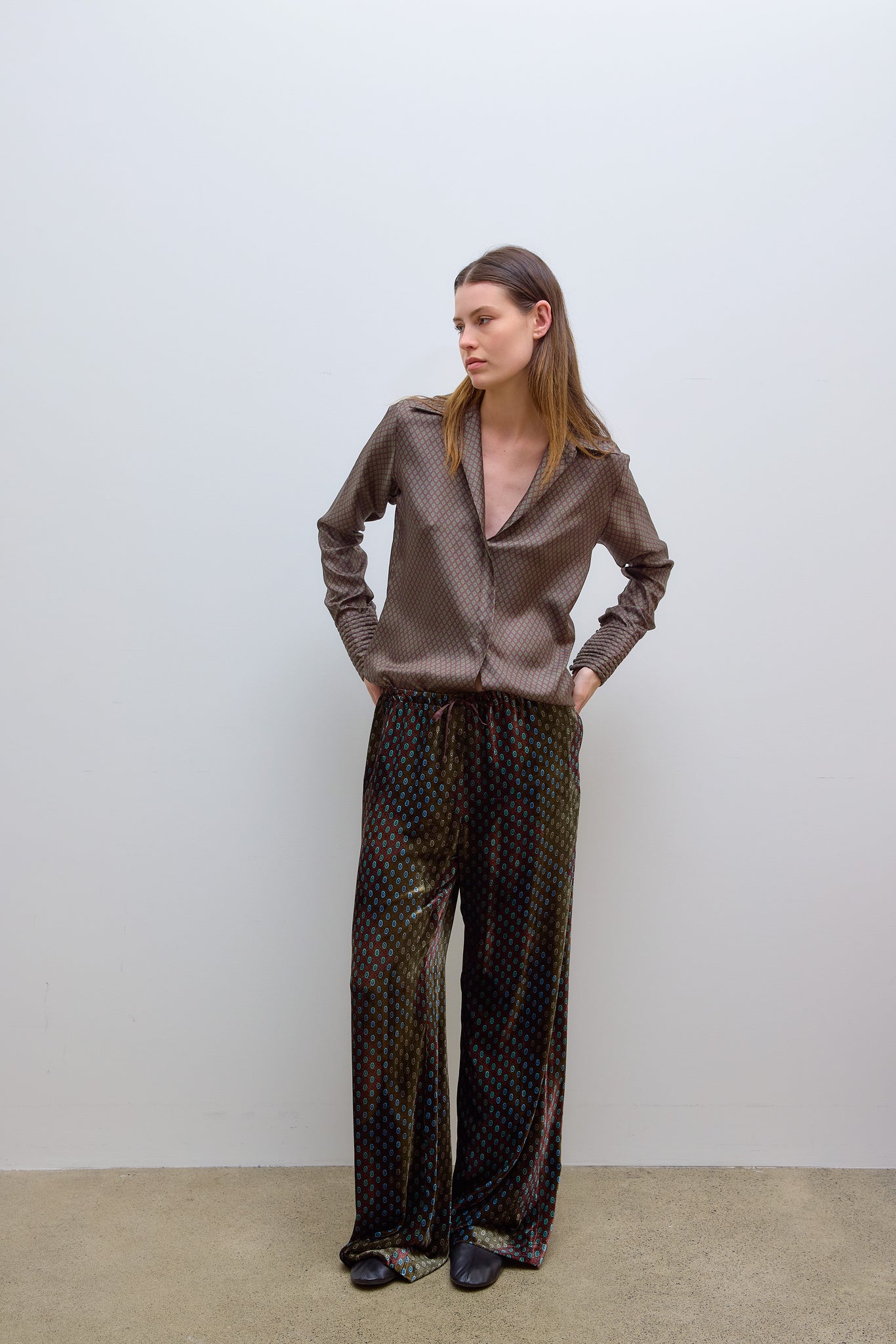 Puvis Long Pants Khaki Argyle