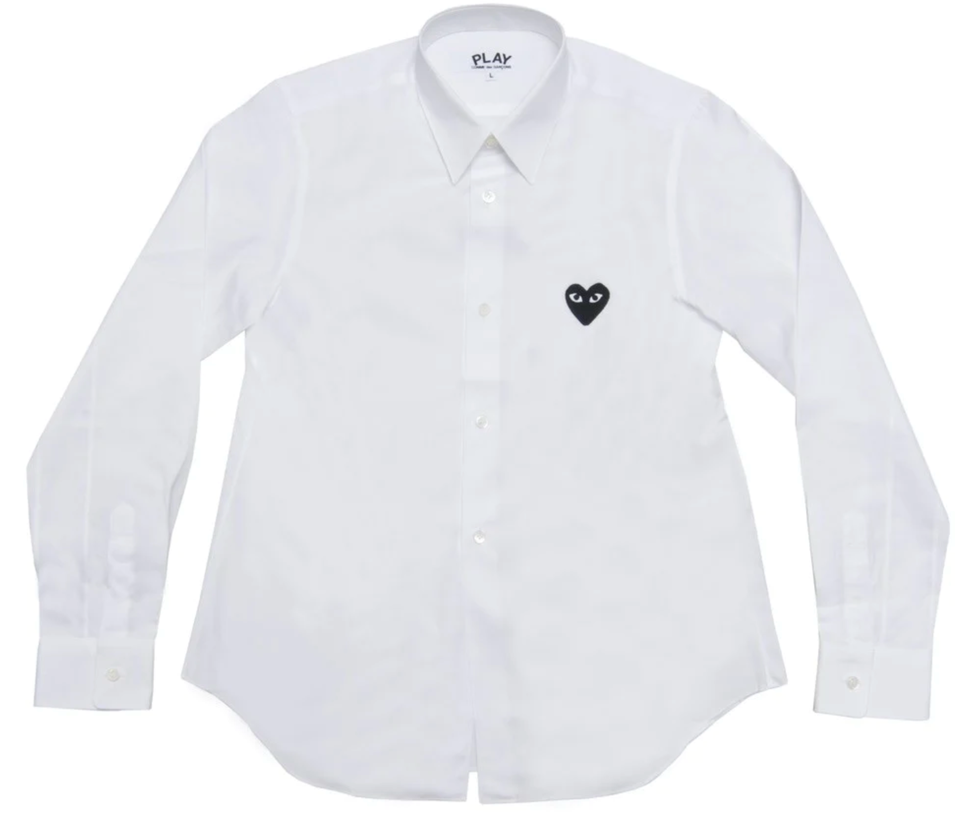 Men's Fit Shirt White Black Heart