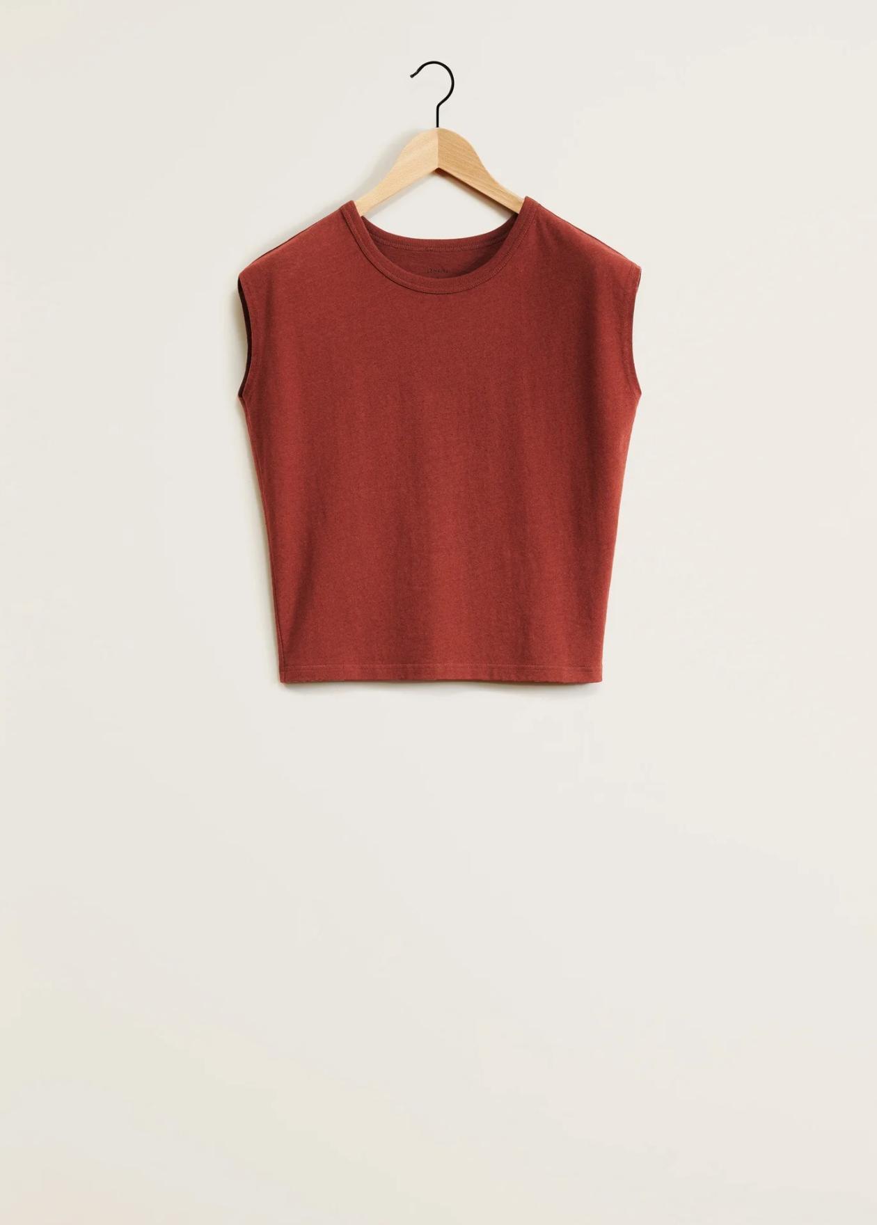 Cap Sleeve T-Shirt Knitted Cherry Mahogany