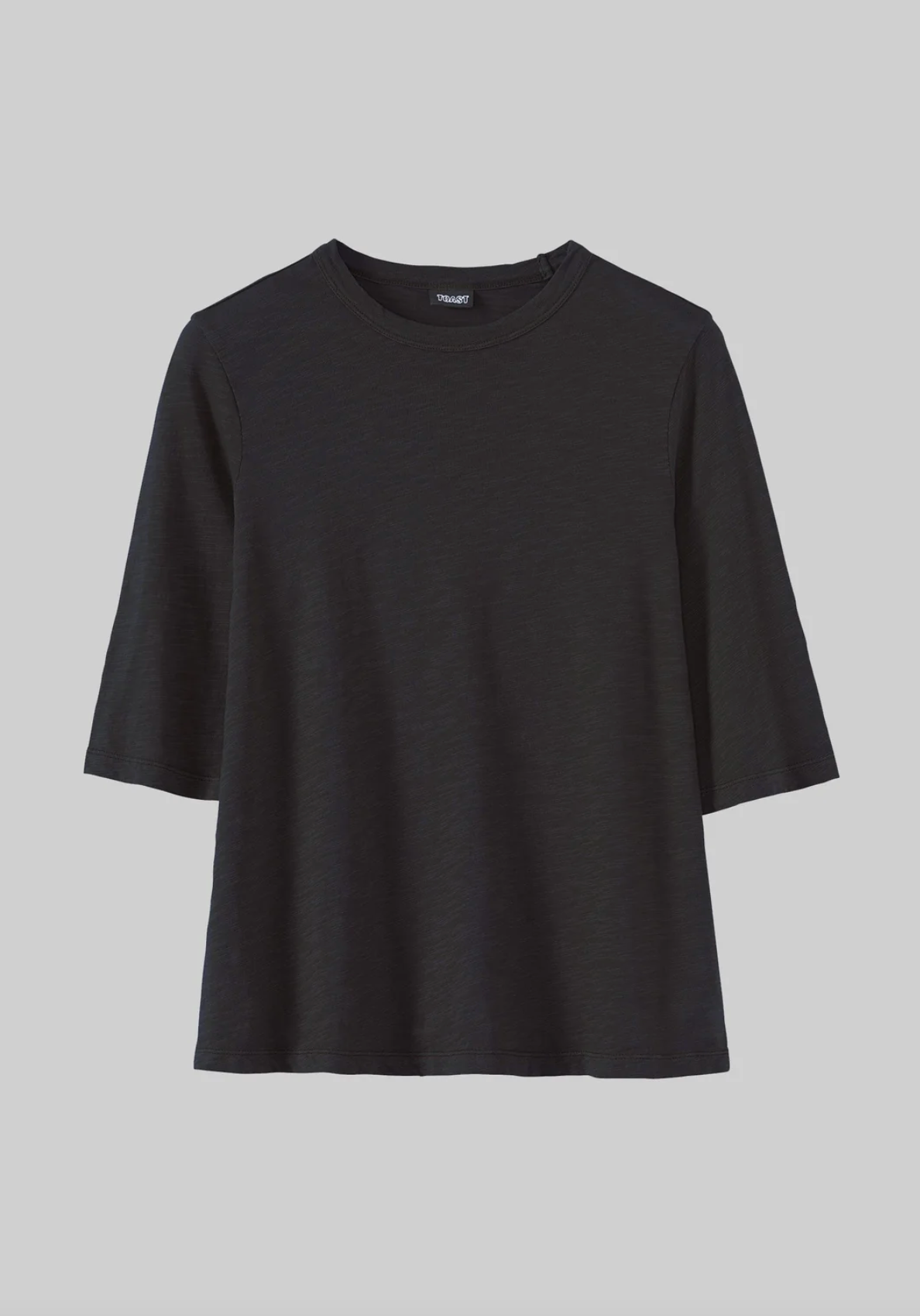 Cleo Garment Dyed Cotton T-Shirt Carbon Black