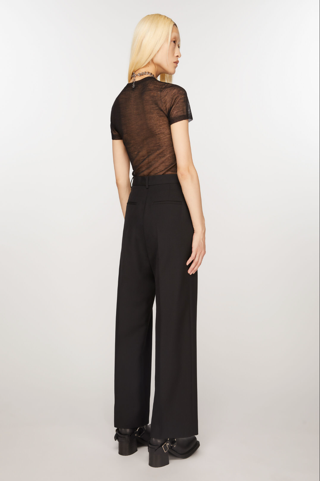 Relaxed Tailored Trousers Black