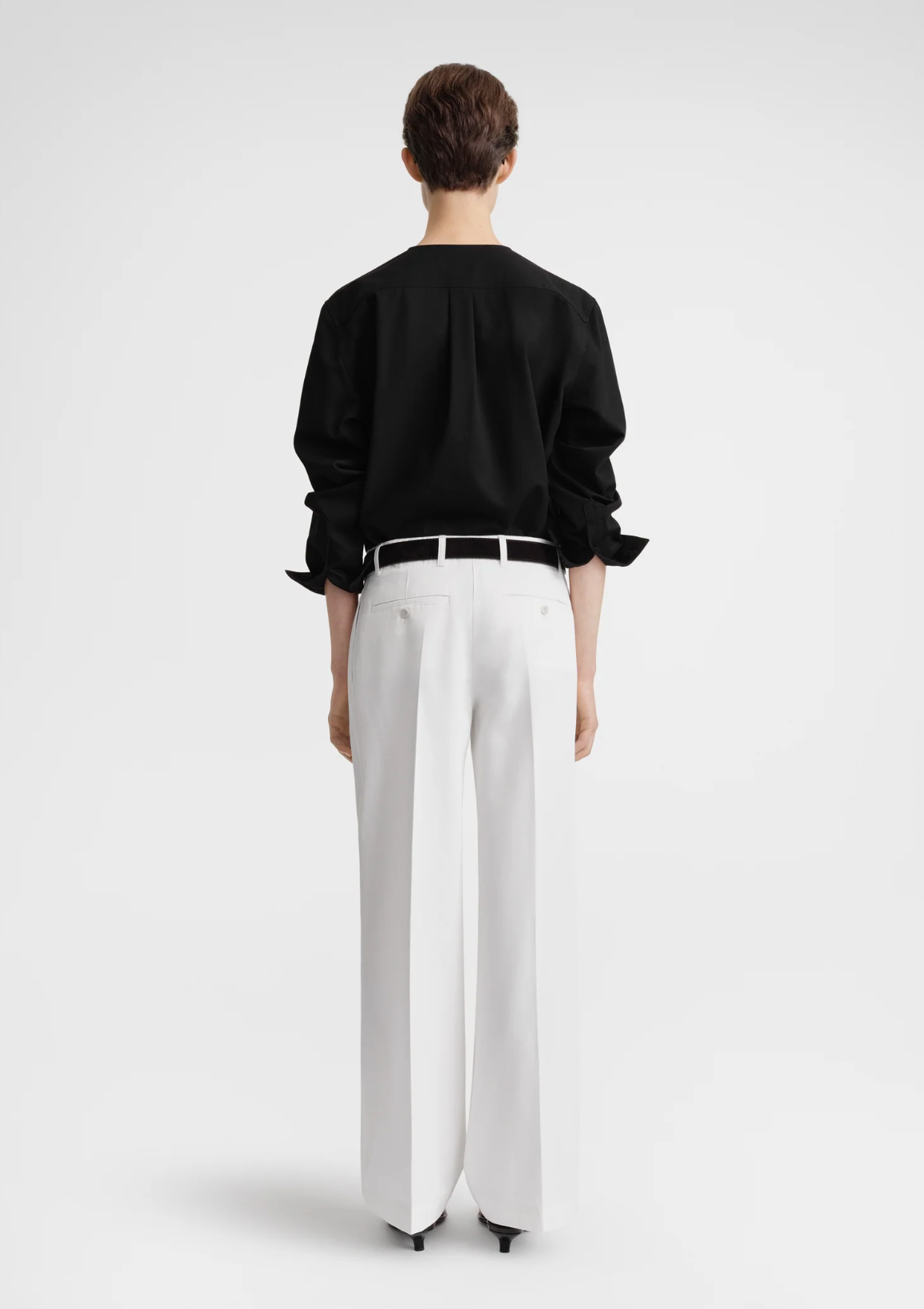 Relaxed Twill Trousers Organic Cotton White