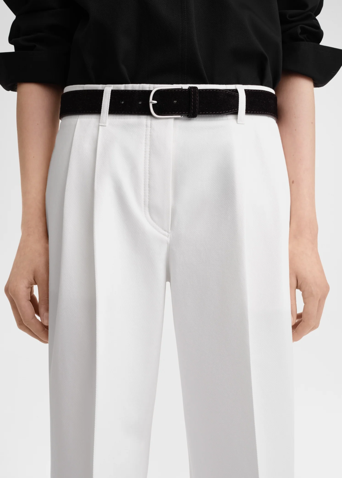 Relaxed Twill Trousers Organic Cotton White