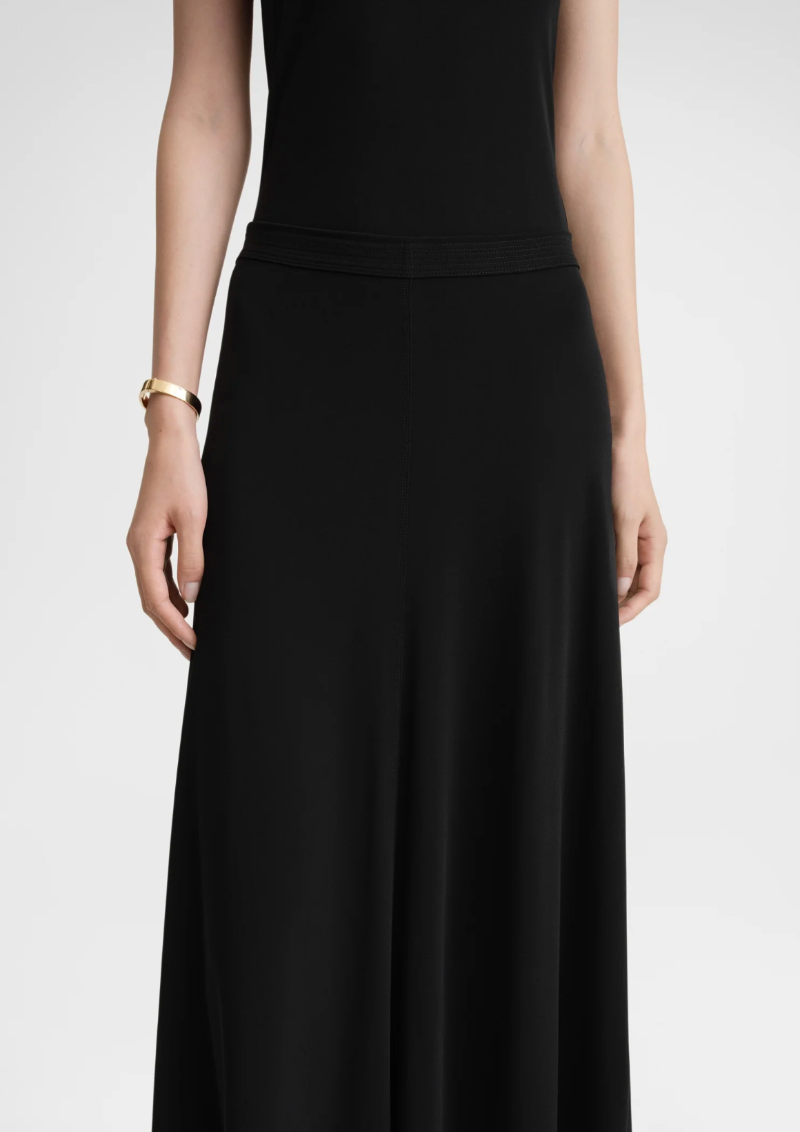 Fluid Jersey Skirt Black