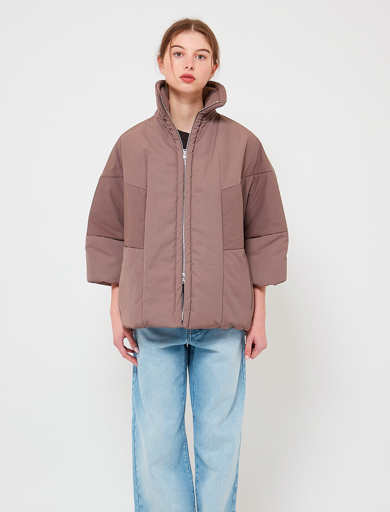 Violetta Puffer Jacket Taupe