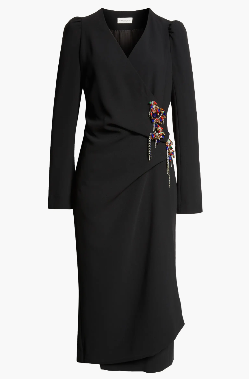 Dapan Embroidered Dress Black