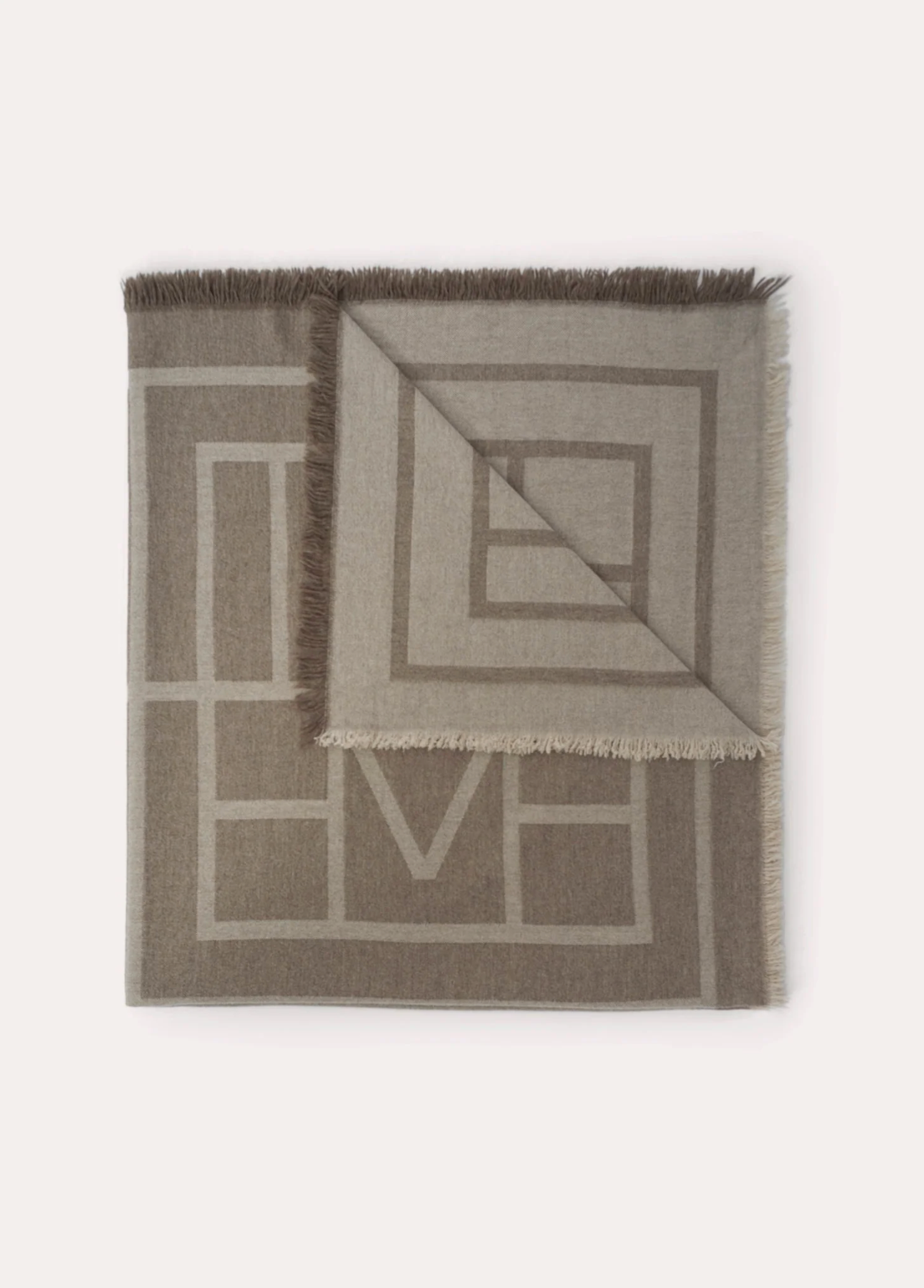 Monogram Cashmere Scarf Tobacco