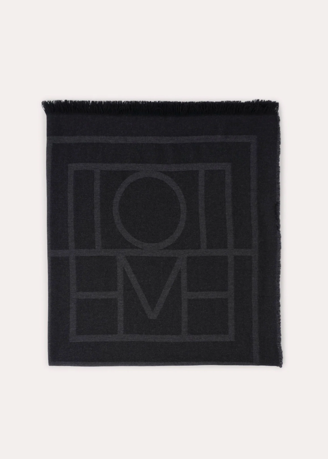 Monogram Cashmere Scarf Grey