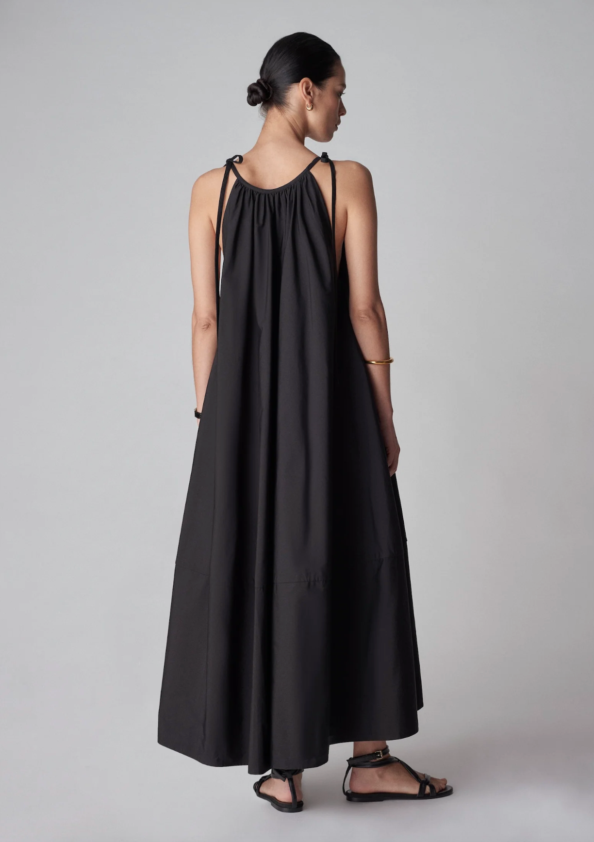 Gathered Maxi Dress Black