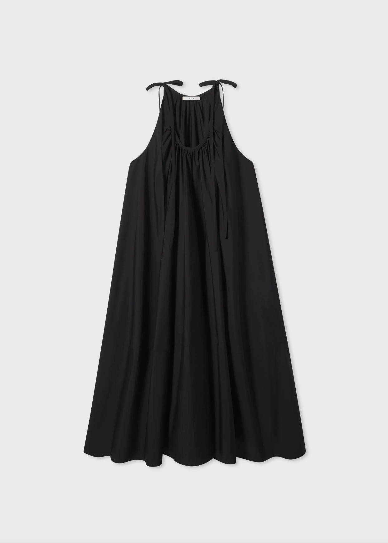 Gathered Maxi Dress Black