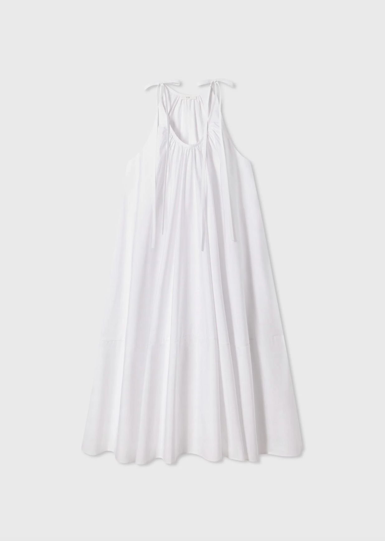 Gathered Maxi Dress White