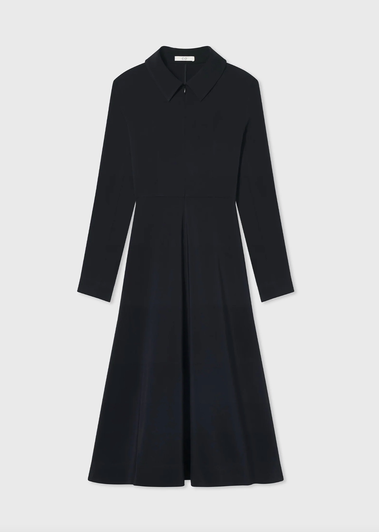 Long Sleeve Shirt Dress Black