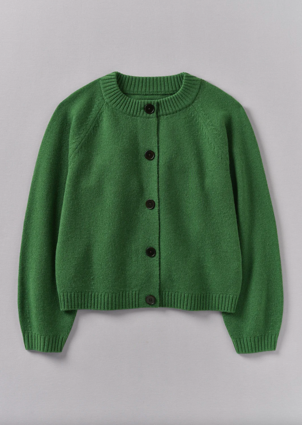 Eden Wool Cashmere Raglan Cardigan Mineral