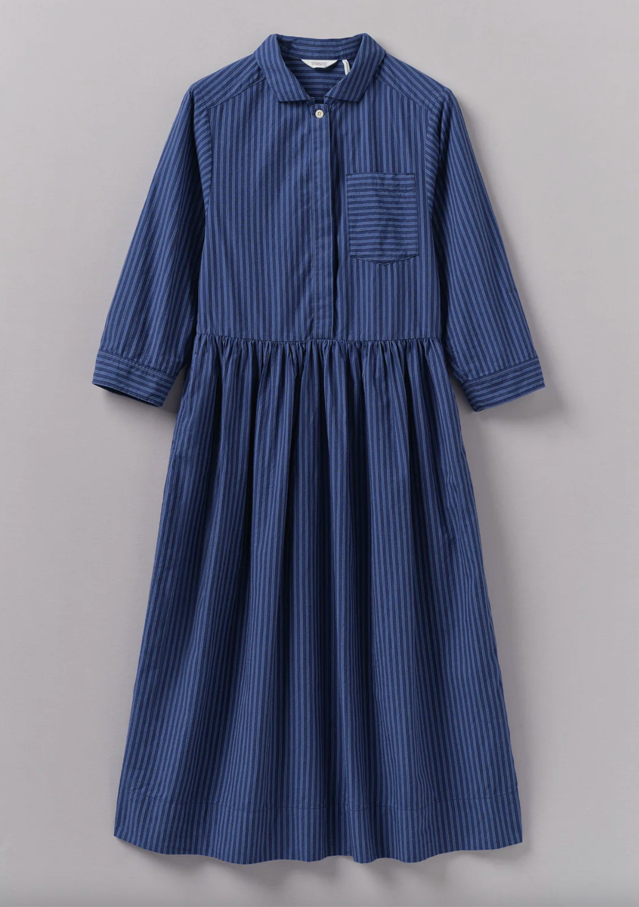 Stripe Poplin Dress Blue Tourmaline