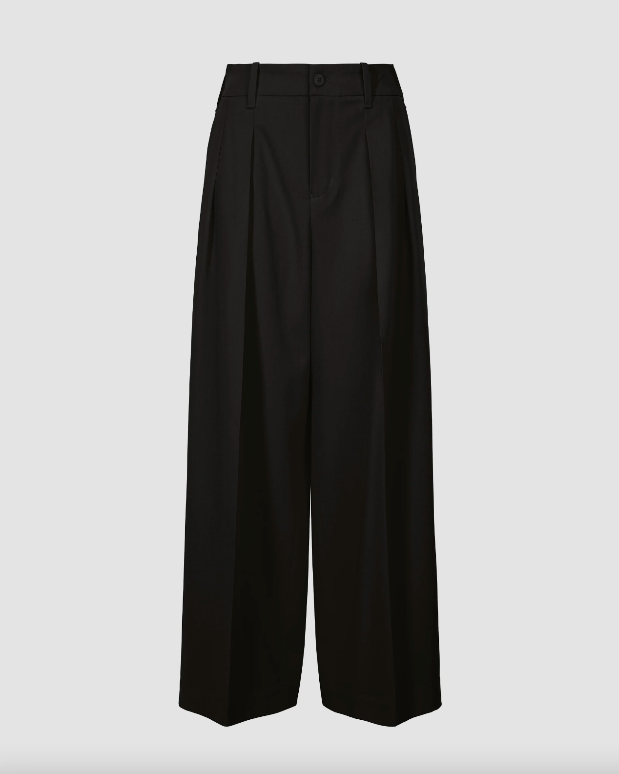 Wool Gabardine Pants Black