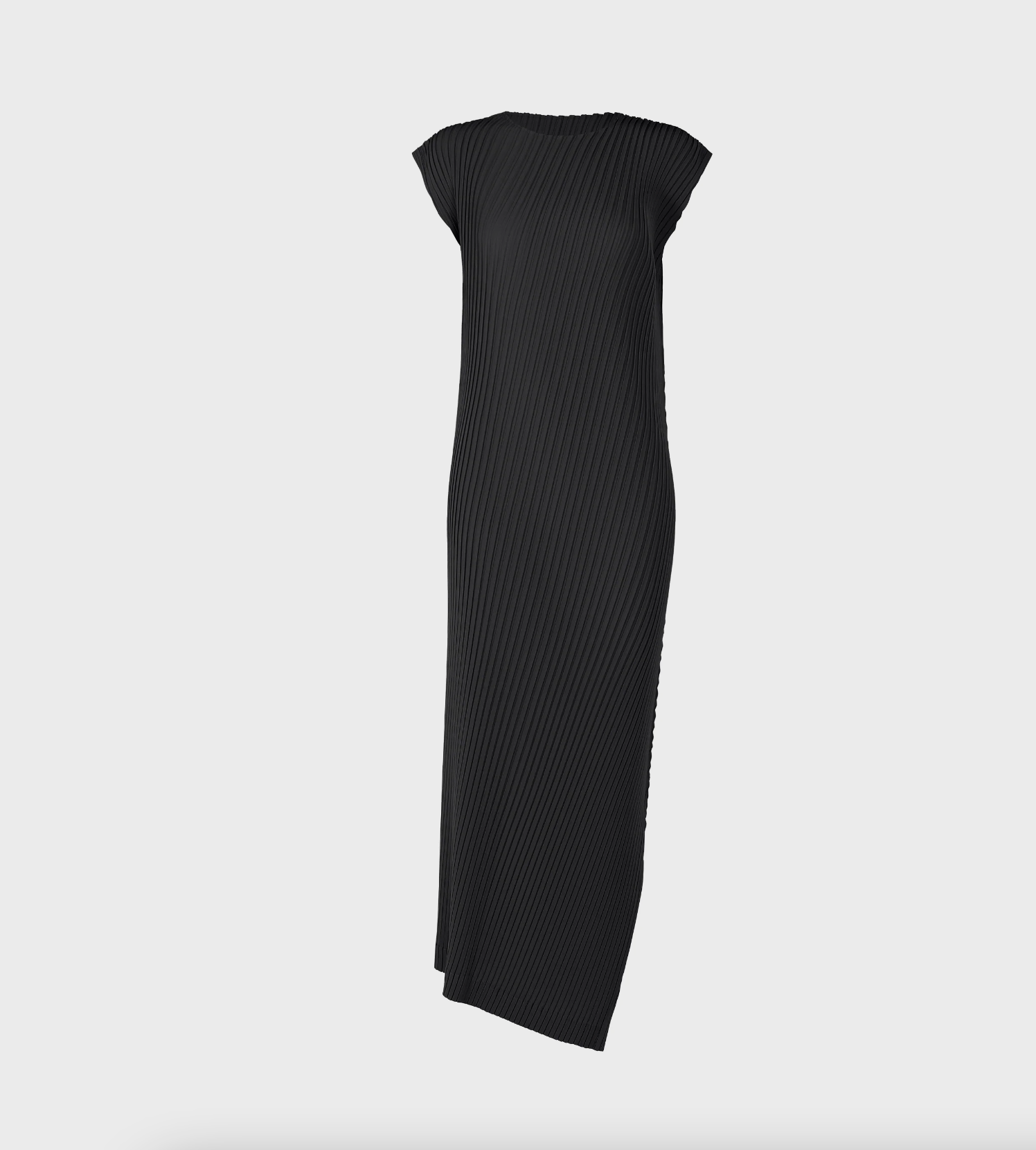 Vigor Pleats Solid Dress Black